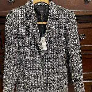 BCBGMAXAZRIA Tweed Black and white blazer, Size XS